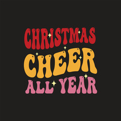 Christmas season groovy t shirt design 2025