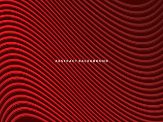 Abstract red glowing geometric lines on dark red background. Modern shiny red wave lines pattern. Futuristic technology concept, suitable for covers, posters, banners, brochures, websites, etc.