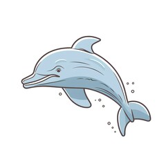 Fototapeta premium dolphin isolated on white
