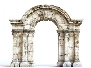 Obraz premium Ancient Roman architectural ruins isolated