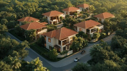 Fototapeta premium Modern condo in a new residential area