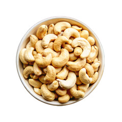 Fototapeta premium A bowl of nuts on transparent background