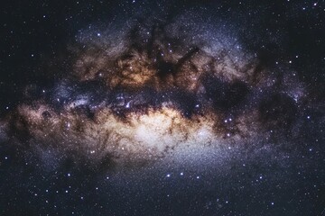 Obraz premium Image of the Milky Way with globular clusters. Spiral galaxy.