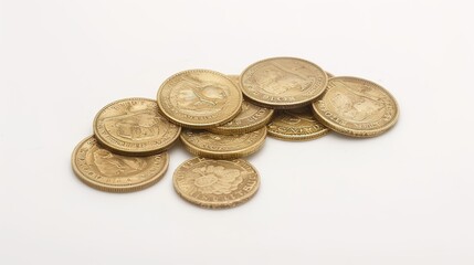 A Pile of Gold Coin - a shiny and alluring visual. The pile of gold coins creates a luxurious and eye-catching look. It gives the impression of great wealth and prosperity, making it a wonderful choic