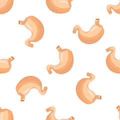 Seamless medical pattern representing healthy human stomachs, ideal for healthcare and medical related projects