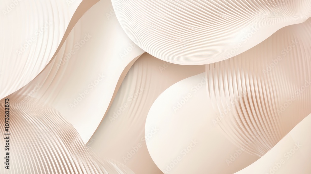 Poster soft textured background with fluid lines and gentle curves in warm neutral tones perfect for modern