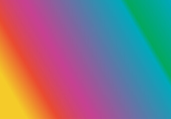 Fondo de degradado de diagonal amarillo, naranja, rojo, rosa, azul y verde