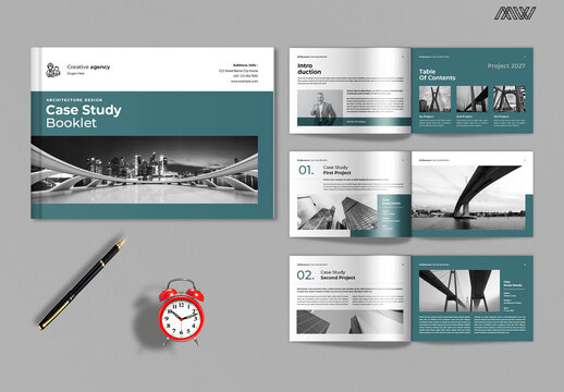 Case Study Booklet Landscape Template