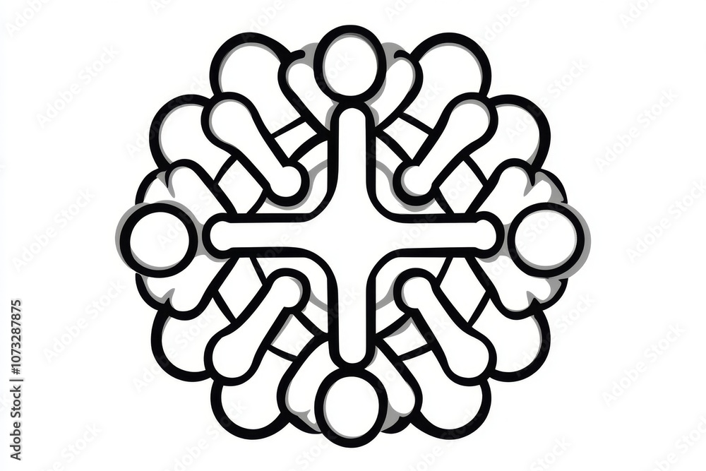 Poster A clean line drawing of interconnected nodes symbolizing a data network, on a plain background