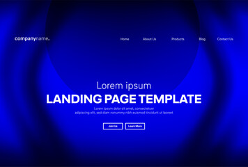 Abstract modern technology Landing page template, flowing line digital technology, smooth particle wave, big data techno design concept background wallpaper, Annual reports, flyer, poster, cover. EPS 