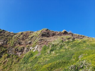landscape with blue sky