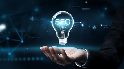 Innovative SEO Strategy and Digital Marketing Concept,  SEO strategy, digital marketing, search engine optimization, business growth