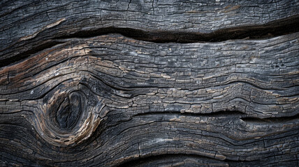 Close-Up of Weathered Wooden Surface with Natural Texture