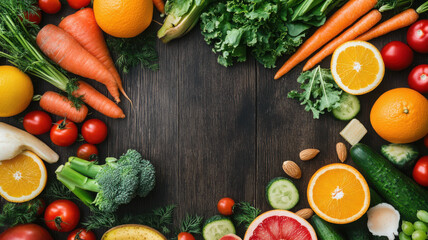 Vibrant Assortment of Fresh Fruits and Vegetables