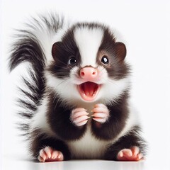 Erschrockenes Stinktier