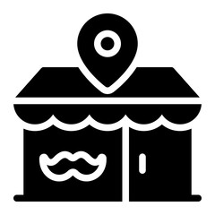 barber shop glyph icon