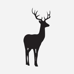 Deer Black Vector Shilourtte