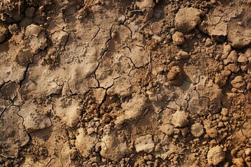 Photo of Brown soil dirt surface. Background texture for backdrops or mapping
