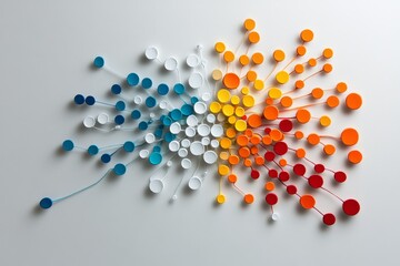 A watercolor rendition of data points connected by gentle lines, blending soft colors to represent data visualization