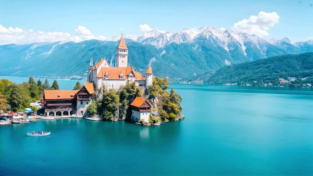 lake bled country,generated ai