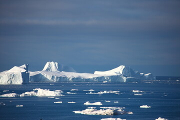 Icebergs and frigid scenery in Greenland, Arctic