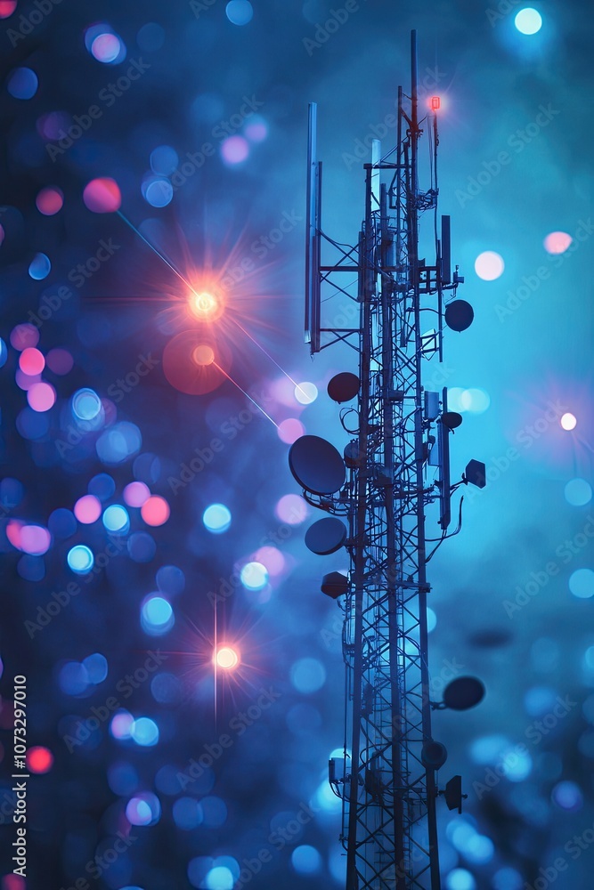 Poster the concept of connecting devices in the 5g network, a new wireless communication technology. the an