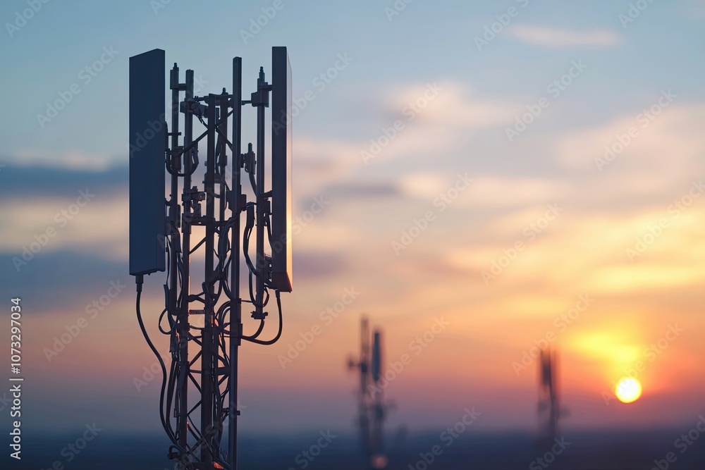 Poster the concept of connecting devices in the 5g network, a new wireless communication technology. the an