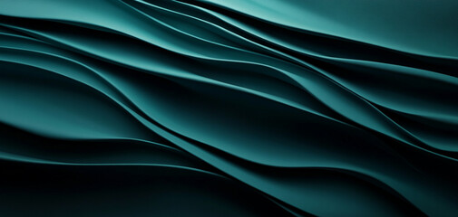 Obraz premium Abstract wavy texture in shades of teal, ideal for backgrounds and modern designs.