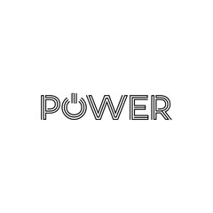 Modern minimalist smart power logo