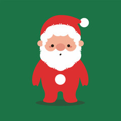 Funny Santa Claus vector cartoon character.