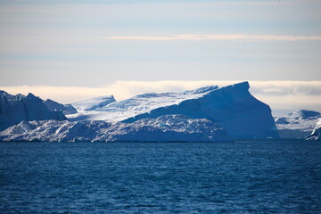 Icebergs and frigid scenery in Greenland, Arctic