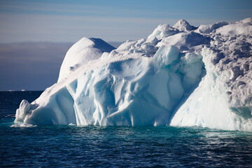 Icebergs and frigid scenery in Greenland, Arctic