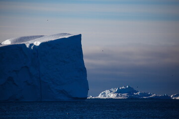 Icebergs and frigid scenery in Greenland, Arctic