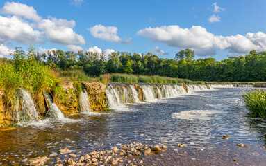 Waterfall Ventas rumba is the widest waterfall in Europe (249 m)
Water falls over a dolomite...