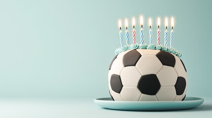 Obraz premium soccer ball shaped birthday cake