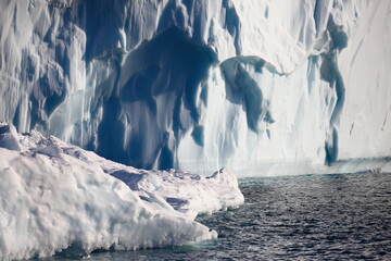 Icebergs and frigid scenery in Greenland, Arctic