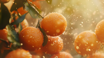 Sweet tangerines as a background.