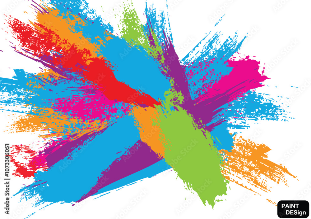 Poster abstract vector color paint splash and splatter background isolated. illustration vector design back