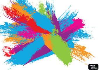 Abstract vector color paint splash and splatter background isolated. illustration vector design background