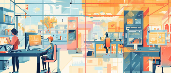 interior of a workplace