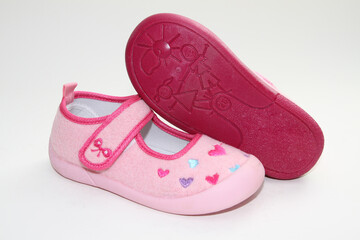 Children's shoe models side view white background unbranded model.