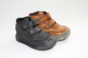 Children's shoe models side view white background unbranded model.