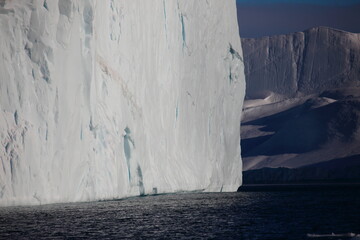 Icebergs and frigid scenery in Greenland, Arctic