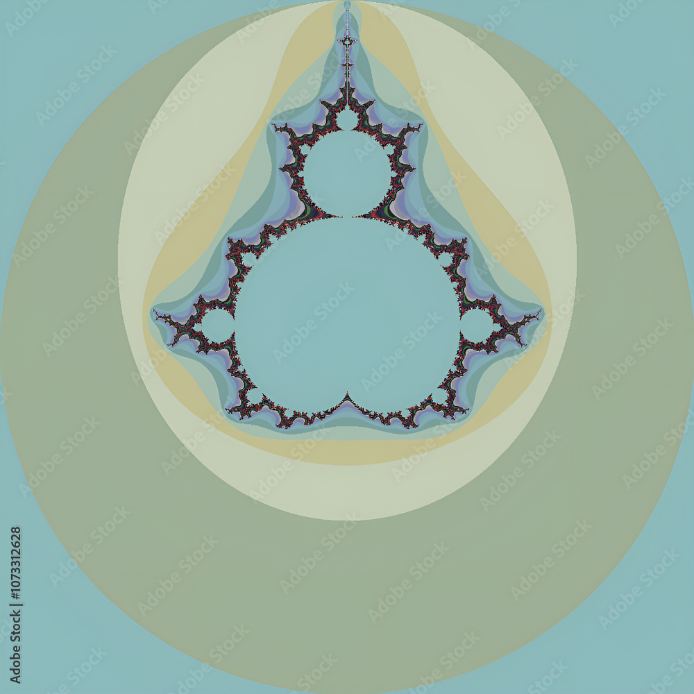 Fototapete image of a mathematical expression, the maldenbrott fractal. using computer graphics resources.