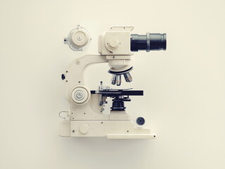 Fototapeta premium 3D rendering of a microscope isolated