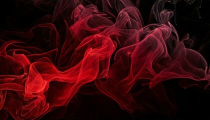 Obraz premium Mysterious Red and Black Smoke-Inspired Abstract Art 