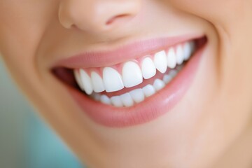 Obraz premium female smile with bright, white teeth