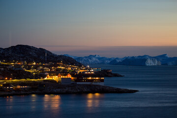 Icebergs and frigid scenery in Greenland, Arctic