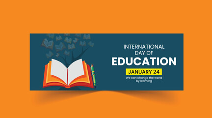 International Day of Education Cover Template