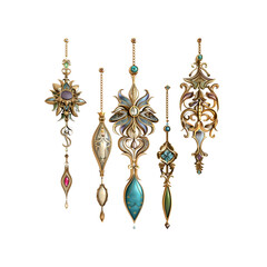 Ornaments , 100% white background, 3d model, no outline, no shad